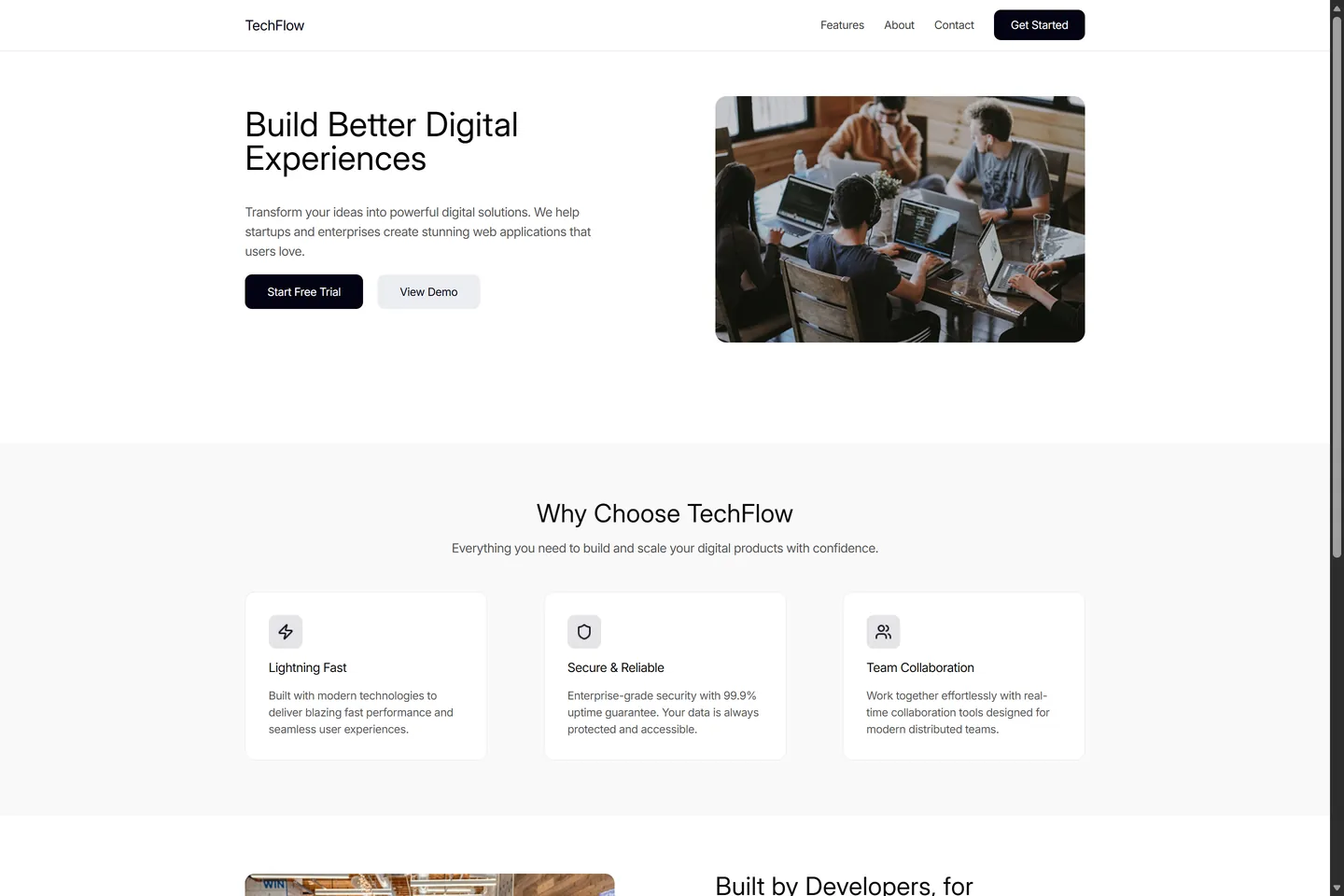Tech Flow website preview
